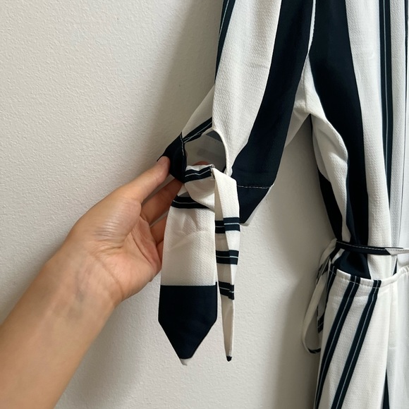 Ava Striped Wrap Midi Dress XS - Picture 5 of 7
